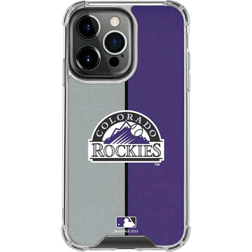 MLB Colorado Rockies Split iPhone 16 Pro Clear Case